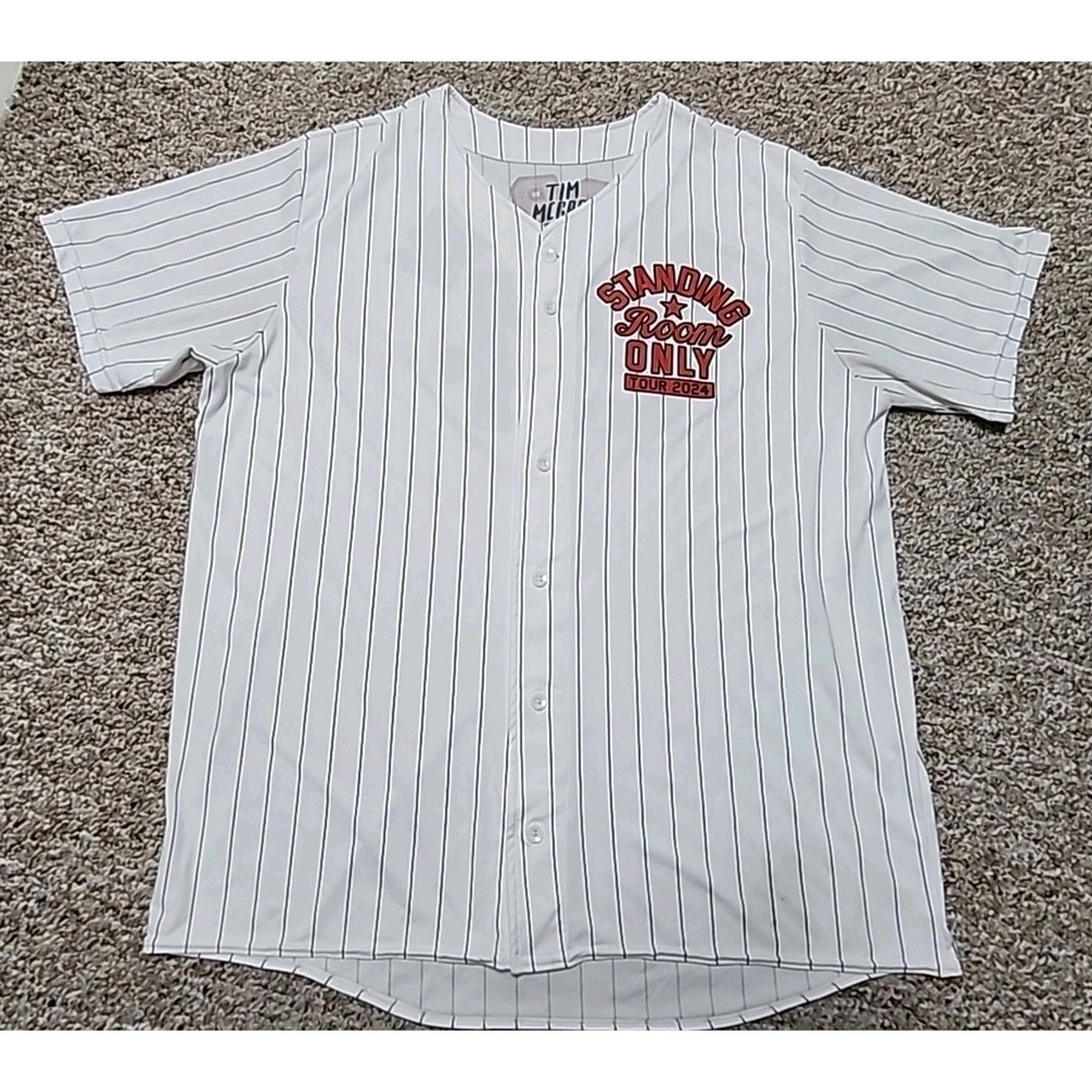 Tim McGraw Standing Room Only Tour 2024 SRO Baseball Jersey Shirt 2XL